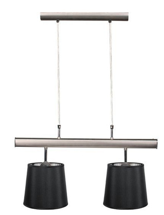 Lampa wisząca z abażurami Milonga podwójna czarny abażur nad stół