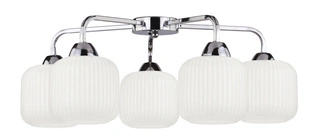 Lampa sufitowa Cromado ze szklanymi kloszami 5-punktowa do salonu