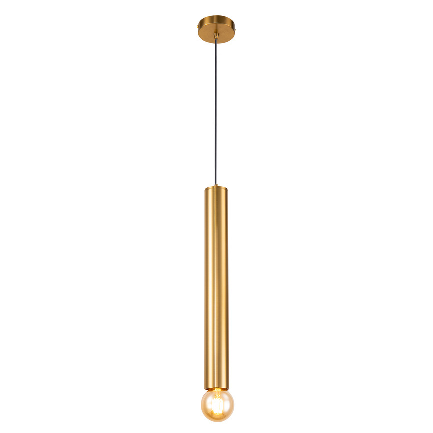 Lampa wisząca tuba Austin złota metalowa E27 50 cm