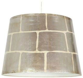 Lampa wisząca z abażurem Americano szara pojedyncza do salonu