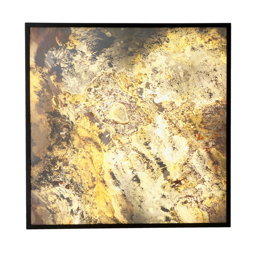 Plafon Luxan kwadratowy 59x59 cm fornir kamienny dekoracyjny do salonu