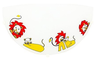 Plafon Lew dziecięcy półokrągły do pokoju młodzieżowego 30 cm E27