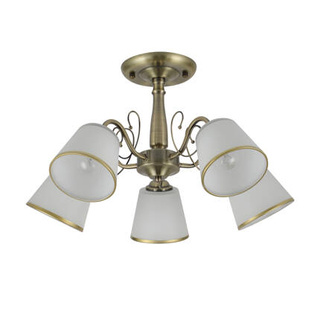 Lampa sufitowa Losanna ze szklanymi kloszami 5-punktowa do salonu