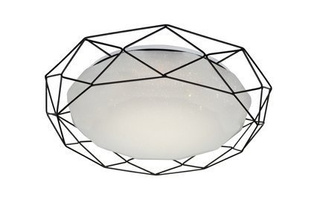 Plafon LED SVEN okrągły 28W 3000K czarny 43 cm nowoczesny