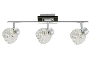 Lampa sufitowa Candellux listwa ze szklanymi kloszami regulowana 3-punktowa