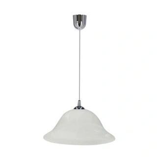 Lampa wisząca Vera szklana pojedyncza do salonu nad stół E27 mleczny klosz