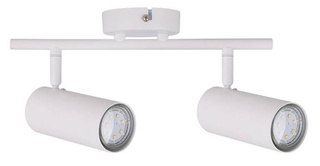 Lampa sufitowa Colly biała listwa spot regulowana 2-punktowa metalowa