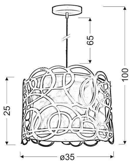 Lampa sufitowa Candellux Imagine 31-21472 E27 biały zbliżenie