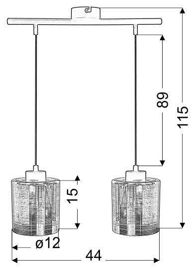 Lampa Nocturno Candellux detal chromu
