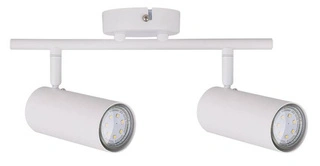 Lampa sufitowa Colly biała listwa spot regulowana 2-punktowa metalowa
