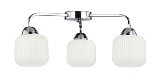 Lampa sufitowa Cromado ze szklanymi kloszami 3-punktowa do salonu
