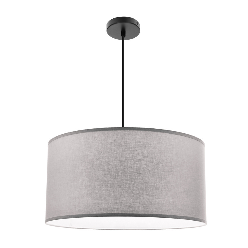 Lampa wisząca z abażurem Shanti szara do salonu i sypialni nowoczesna