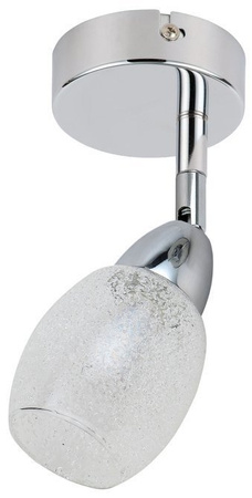 Kinkiet Rico szklany regulowany chrom bezbarwny LED do salonu