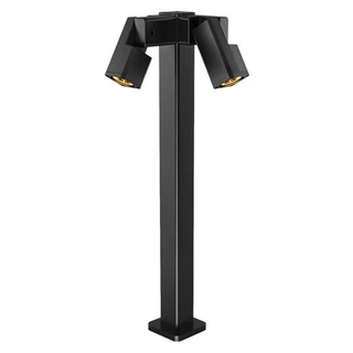 Lampa ogrodowa stojąca Salvia czarna 80 cm IP65 GU10 2x35W latarnia zewnętrzna