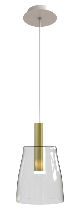 Lampa wisząca Modena Ledea szklana do salonu pojedyncza LED 1x5W transparentna