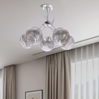 Lampa sufitowa CESAR ze szklanymi kloszami 5-punktowa do salonu