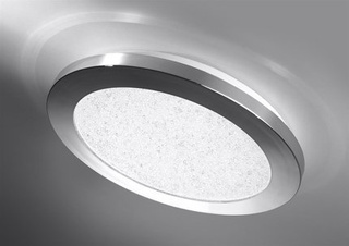 Plafon do łazienki PIXEL minimalistyczny – srebrny chromowany 22,5 cm - okrągły plafon LED z funkcją ściemniania 3000K 12W IP44