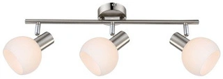 Lampa sufitowa Mauro listwa ze szklanymi kloszami regulowana 3-punktowa