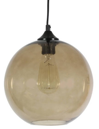 Lampa wisząca Edison szklana kula brązowa do jadalni nad stół E27 Candellux