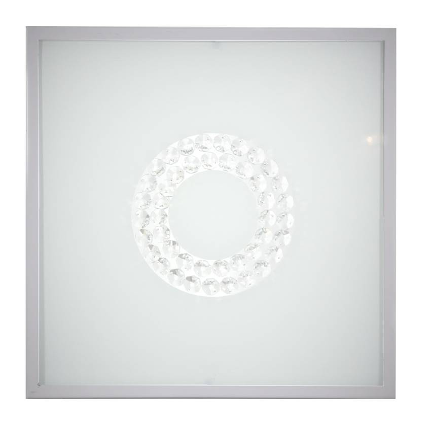 Plafon LED LUX kwadratowy 29x29 do łazienki 16W 6500K biały srebrny