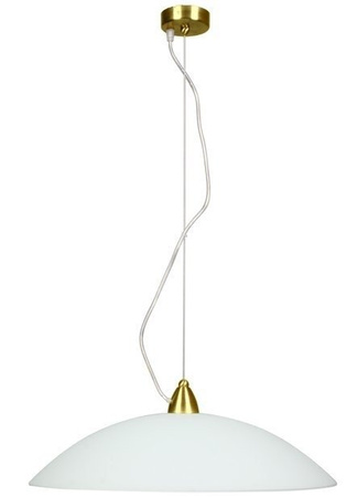 Lampa wisząca Oteo szklana biała do jadalni pojedyncza E27