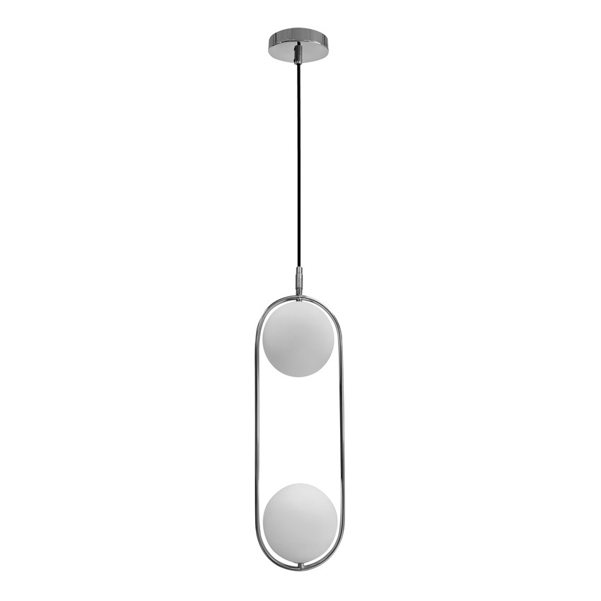 Cordel lampa wisząca chromowy 2x20W G9 klosz biały 32-32072