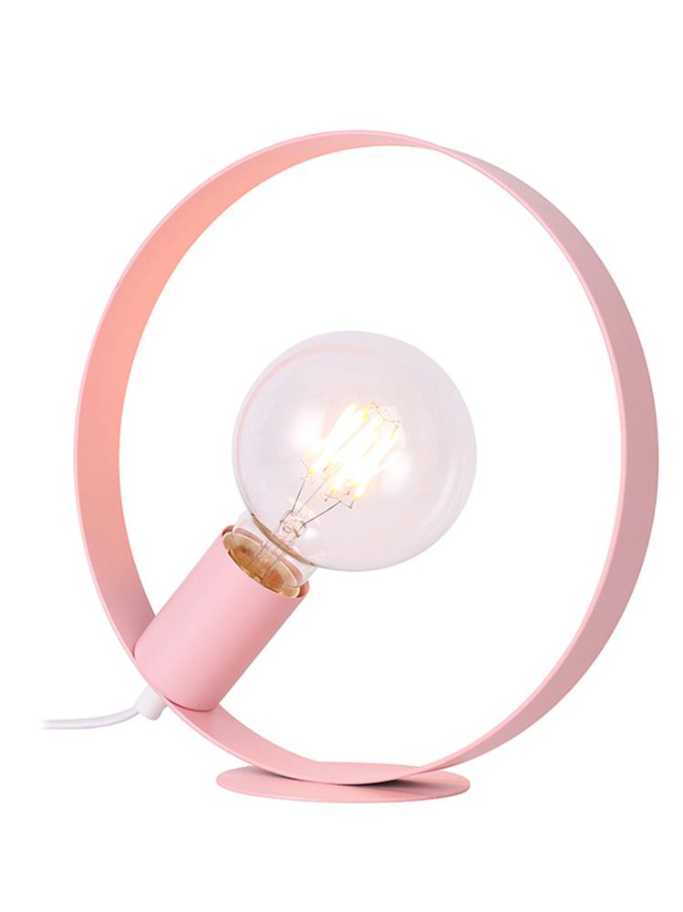 Lampka nocna Nexo różowa metalowa skandynawska E27 40W