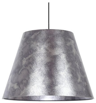Lampa wisząca z abażurem Platino srebrna nowoczesna do salonu i jadalni