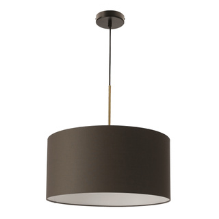 Lampa wisząca Vanti z abażurem do salonu pojedyncza tkaninowa E27 grafitowa