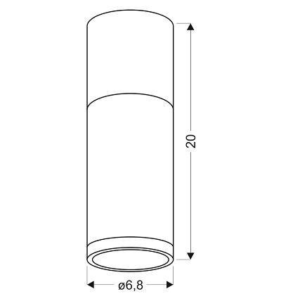 Lampa Tuba Candellux 2284286 - zbliżenie na materiały i detale