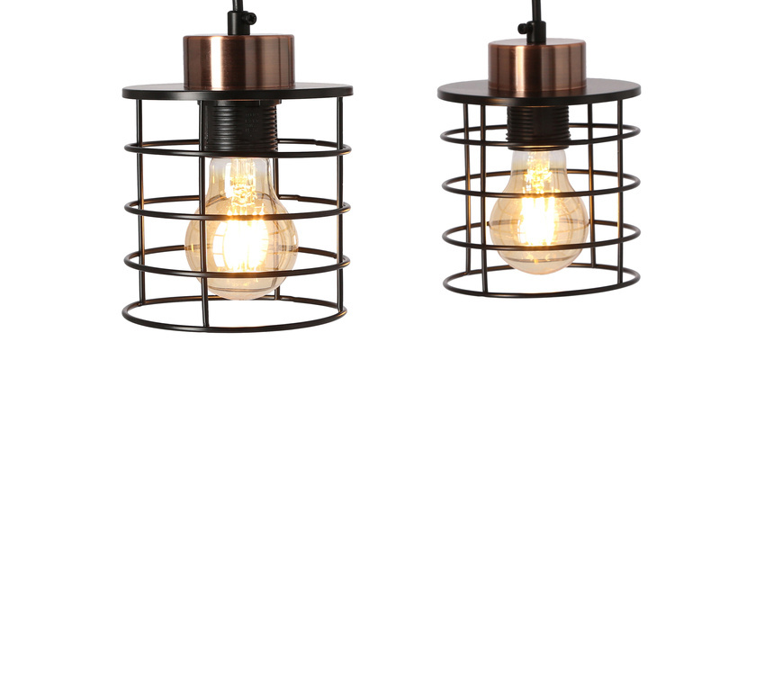 Lampa wisząca Glob podwójna metalowa czarna nad stół do jadalni E27
