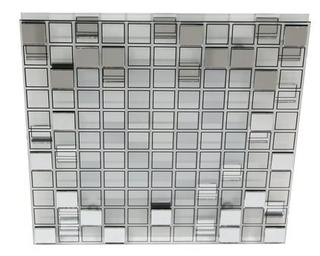 Plafon LED Mosaic kwadratowy lustrzany 31x31 cm 3000K IP20 szaro-biały