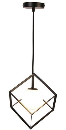 Lampa wisząca Weert Ledea kula do salonu czarno-złota szklana 1 płomienna
