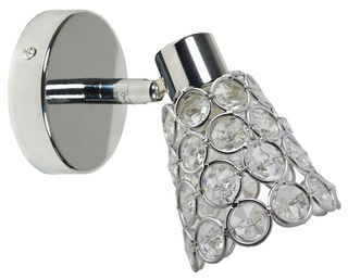 Kinkiet Glossy kryształowy regulowany metalowy do salonu G9 złoty