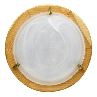 Plafon Alabaster okrągły 50 cm do salonu sosna 1x60W E27