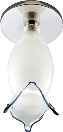 Lampa wpuszczana okrągła szklana biało‑niebieska G4 dekoracyjna