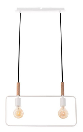 Lampa wisząca Frame biała podwójna nad stół metalowa regulowana E27 Candellux