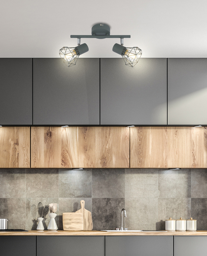 Lampa sufitowa Verve listwa regulowana 2-punktowa metalowa