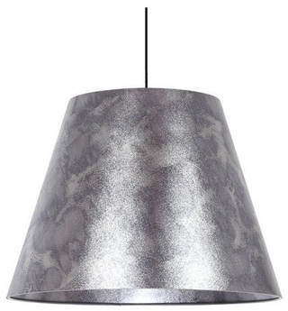 Lampa wisząca z abażurem Platino srebrna nowoczesna do salonu i jadalni