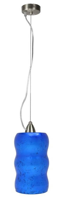 Lampa wisząca niebieska szklana Trilogy 31-00500 - aranżacja