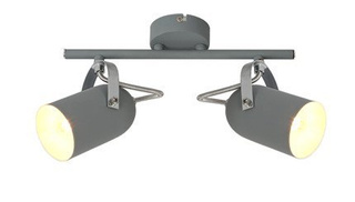 Lampa sufitowa Gray listwa regulowana 2-punktowa do korytarza metalowa