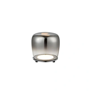 Lampka nocna Berloz szklana LED nowoczesna miedź 17 cm