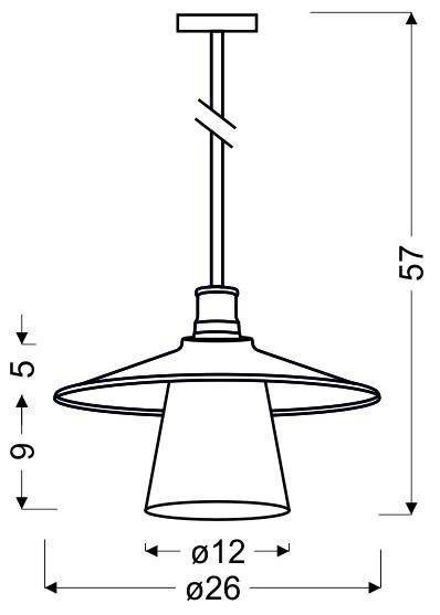 Lampa Candellux 31-43108 widok z boku