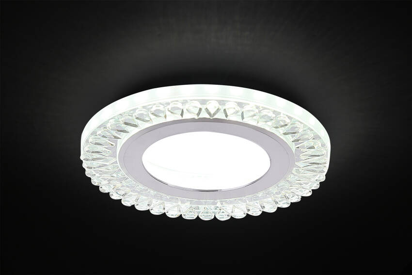 Oprawa stropowa srebrna LED 6500K SSP-28 - zbliżenie produktu