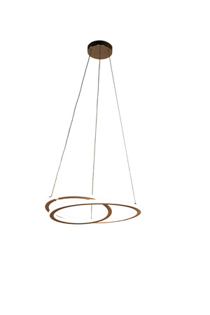 Lampa wisząca Eden złota LED zmienna barwa do salonu z osłonką białą