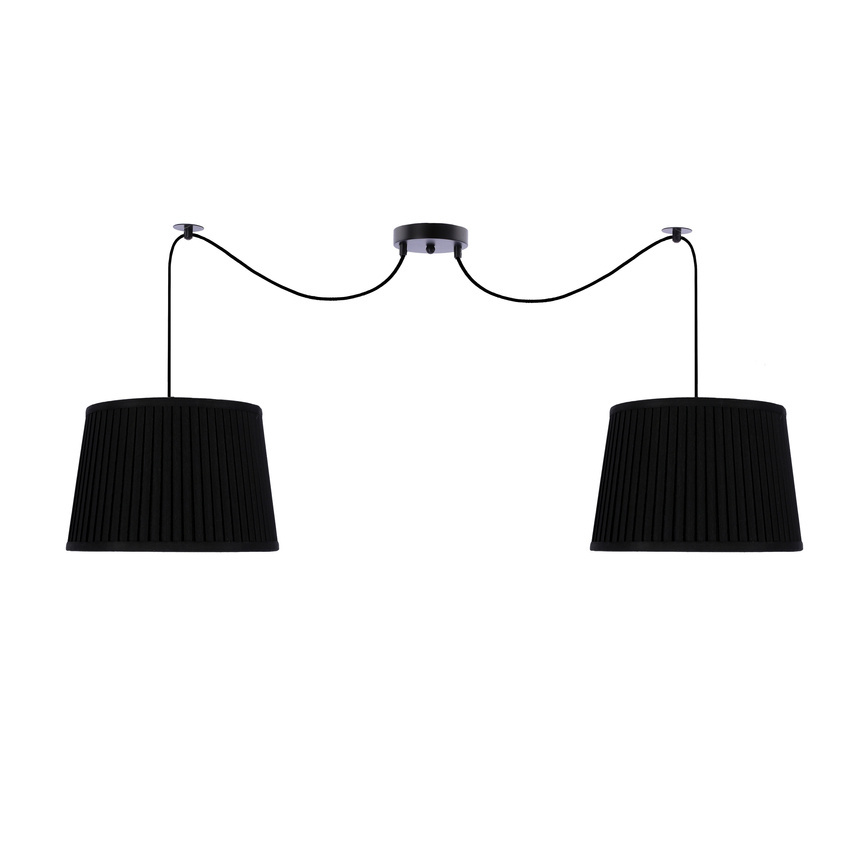 Candellux Lighting Gillo lampa wisząca czarny 2X40W E27 abażur czarny 32-10254