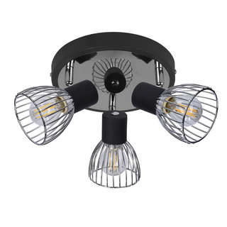 Lampa sufitowa Modo spot regulowana 3-punktowa do salonu metalowa