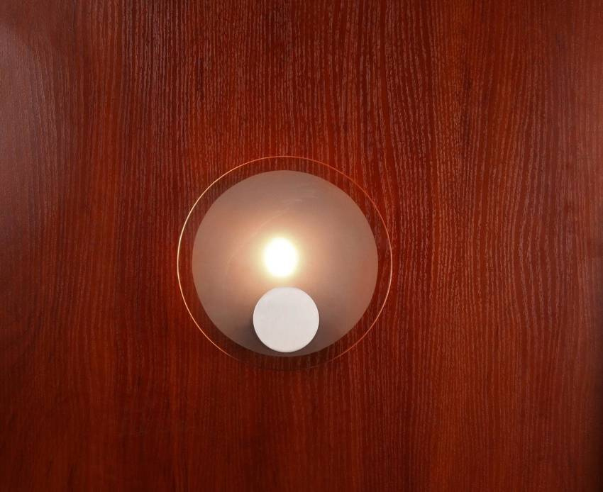 Kinkiet Karat szklany okrągły srebrny biały do salonu G9 Candellux