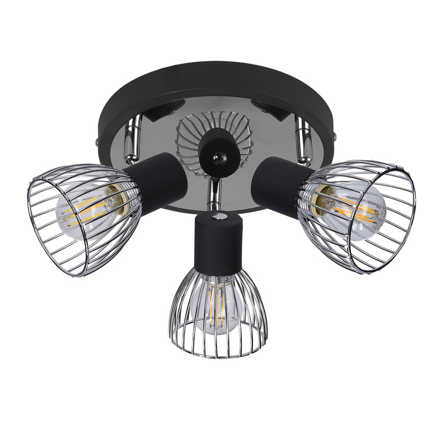 Lampa sufitowa Modo spot regulowana 3-punktowa do salonu metalowa
