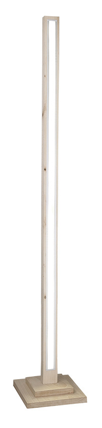 Lampa podłogowa ALSET klasyczna LED do salonu i sypialni drewniana